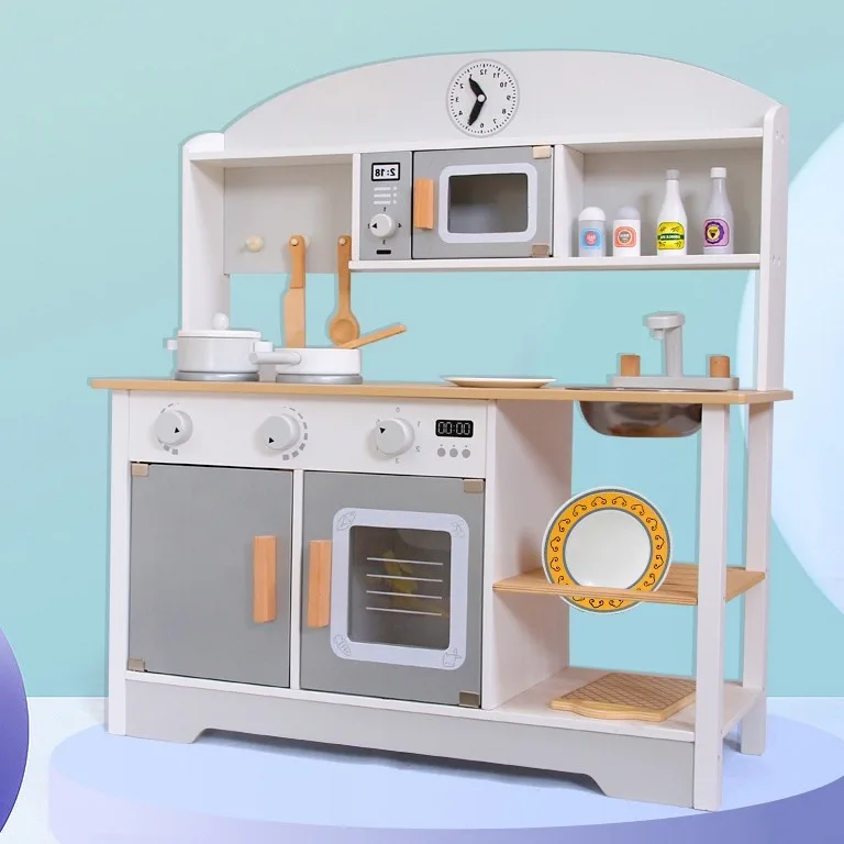 Wooden Play House Kitchen Toys Kitchenware Children's Pretend Toys