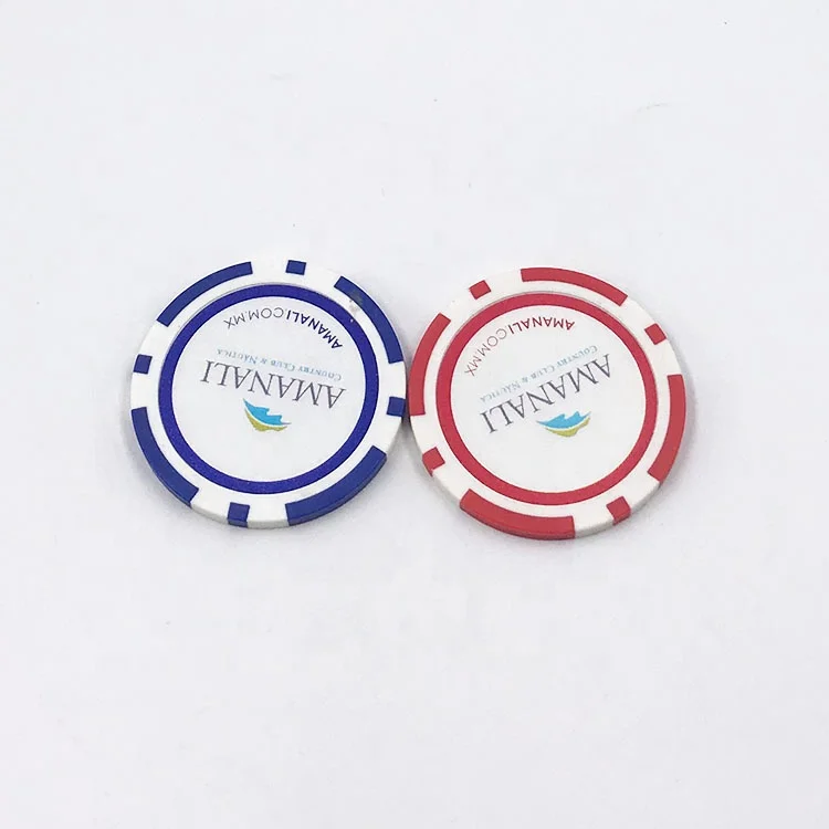 Wholesale Custom Metal Magnetic Golf Club Poker Chips Ball Markers Hammered Edge Ball Marker Customized manufacture