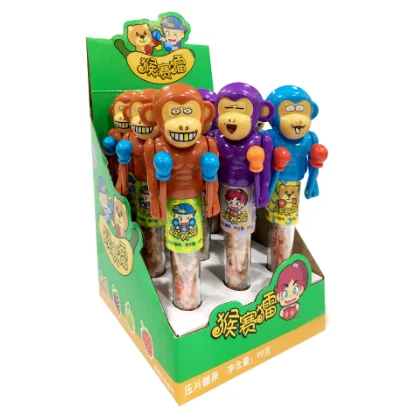 Shantou Juqi Candy Toy Factory Promotion Novelty Drumming Monkey Toys For Candy