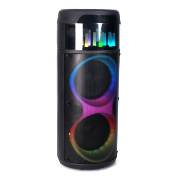 Dual 8 inch Wireless Portable Big Power Speaker DJ Karaoke Bluetooth Party BOX Speaker 1000W With Disco Light Outdoor Speaker