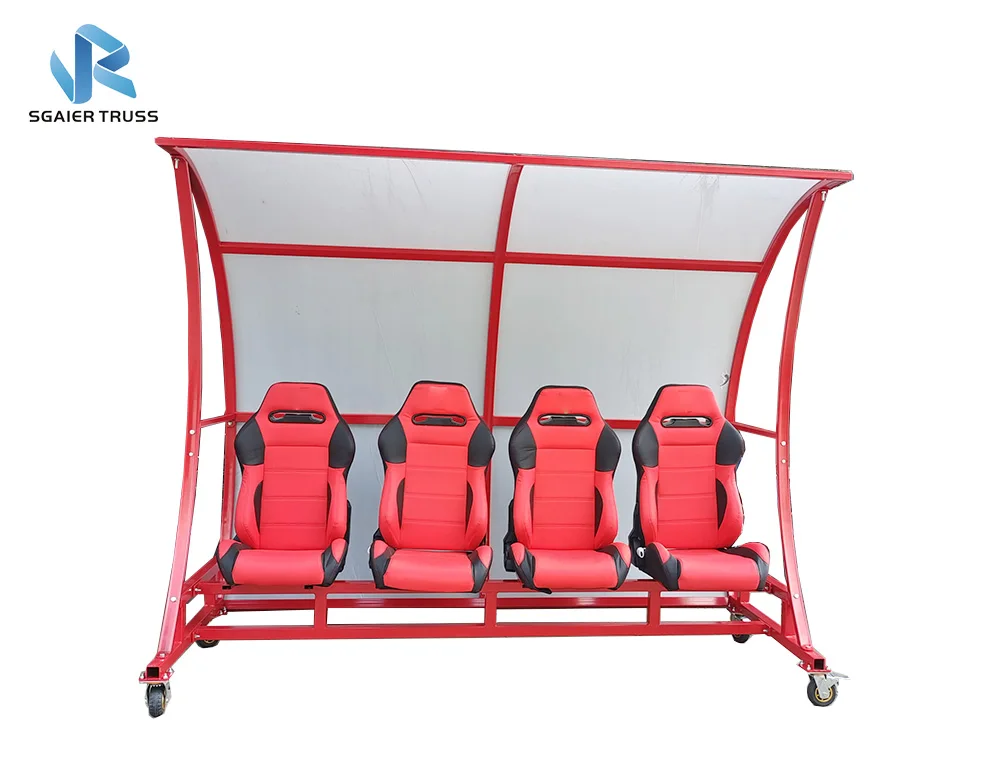 Sgaier Portable Steel/Aluminum School/Stadium/Soccer Substitute Bench Seat with Wheels Customizable Size