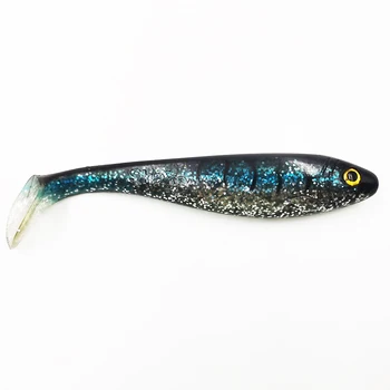 Alpha Freshwater Saltwater 3D Soft Fishing Lure Plastic Swimbait Shad Paddle T Tail Artificial Bait For Pike Trout Bass Perch