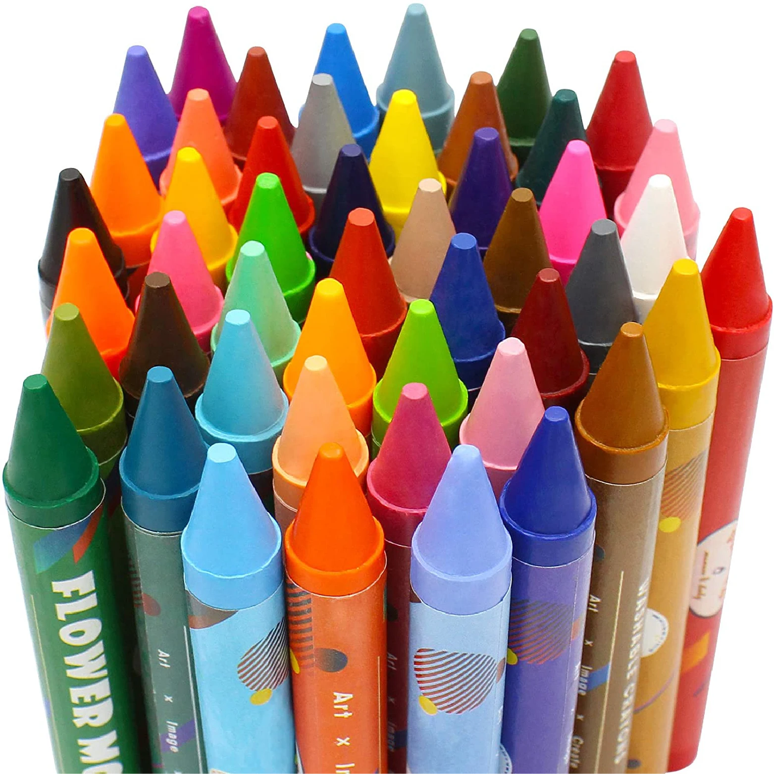  ZY-Wisdom 12 Colour Drop Crayons For Toddlers, Non