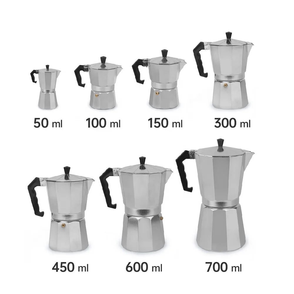 Cheap 6/12 Tozze Moka Pot - Portable Aluminum Coffee Maker