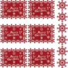 Estilo copo de nieve rojo-12 piezas