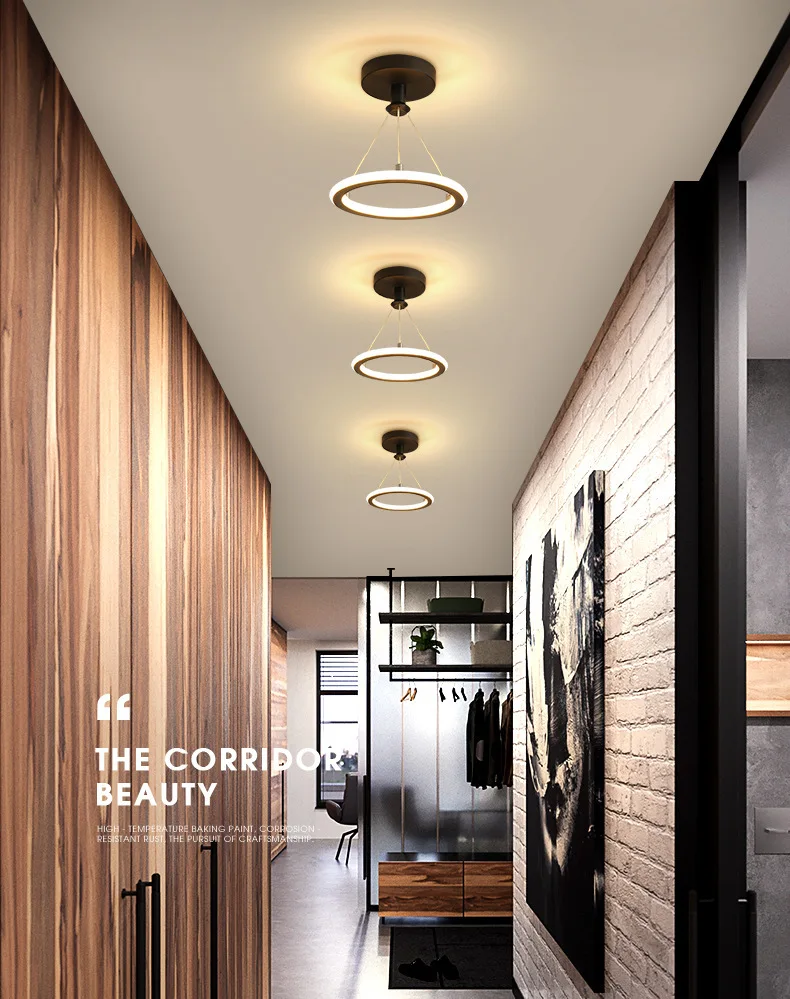 Nordic Simple Modern Hallway Light Foyer Entrance Ceiling Lamp Led Corridor Creative Ceiling Light Bedroom Cloakroom Lights