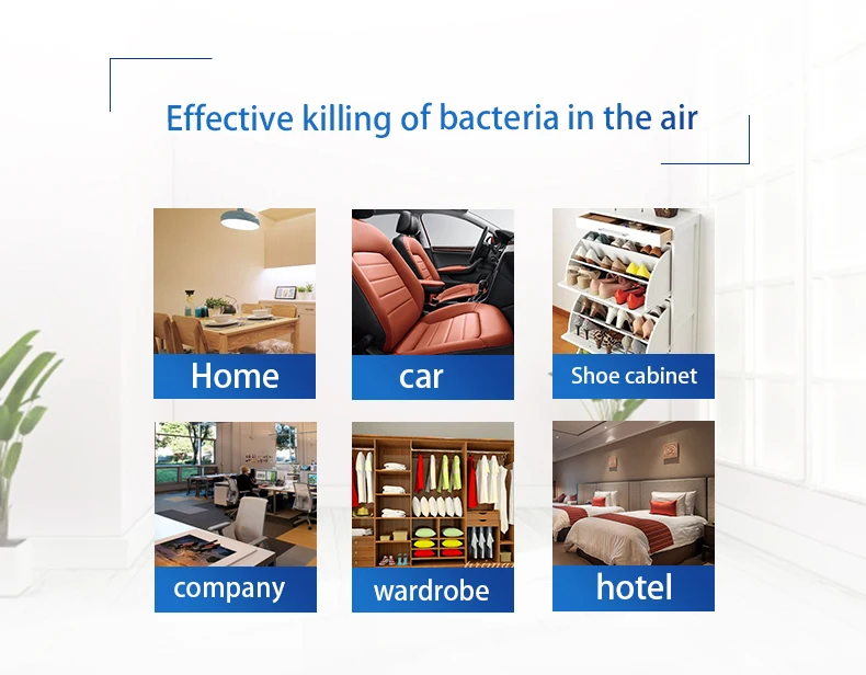 Effective killing of bacteria in the air