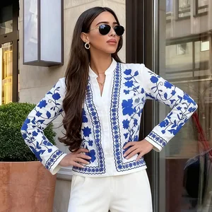 Women's Short Coat Jacket & Casual Long-Sleeved Cardigan Vintage Stylish Autumn Outerwear