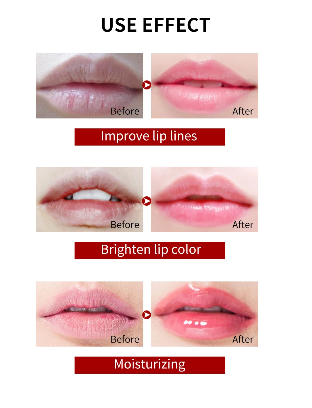 Wholesale Custom Lip Care Lipmask Organic Vegan Collagen Rose