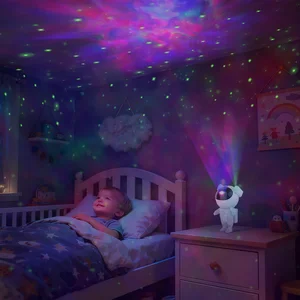 Astronaut LED Star Projector: Dimmable Ambient Light for Nursery Soothing, Home Theater & Space Aesthetic Rooms