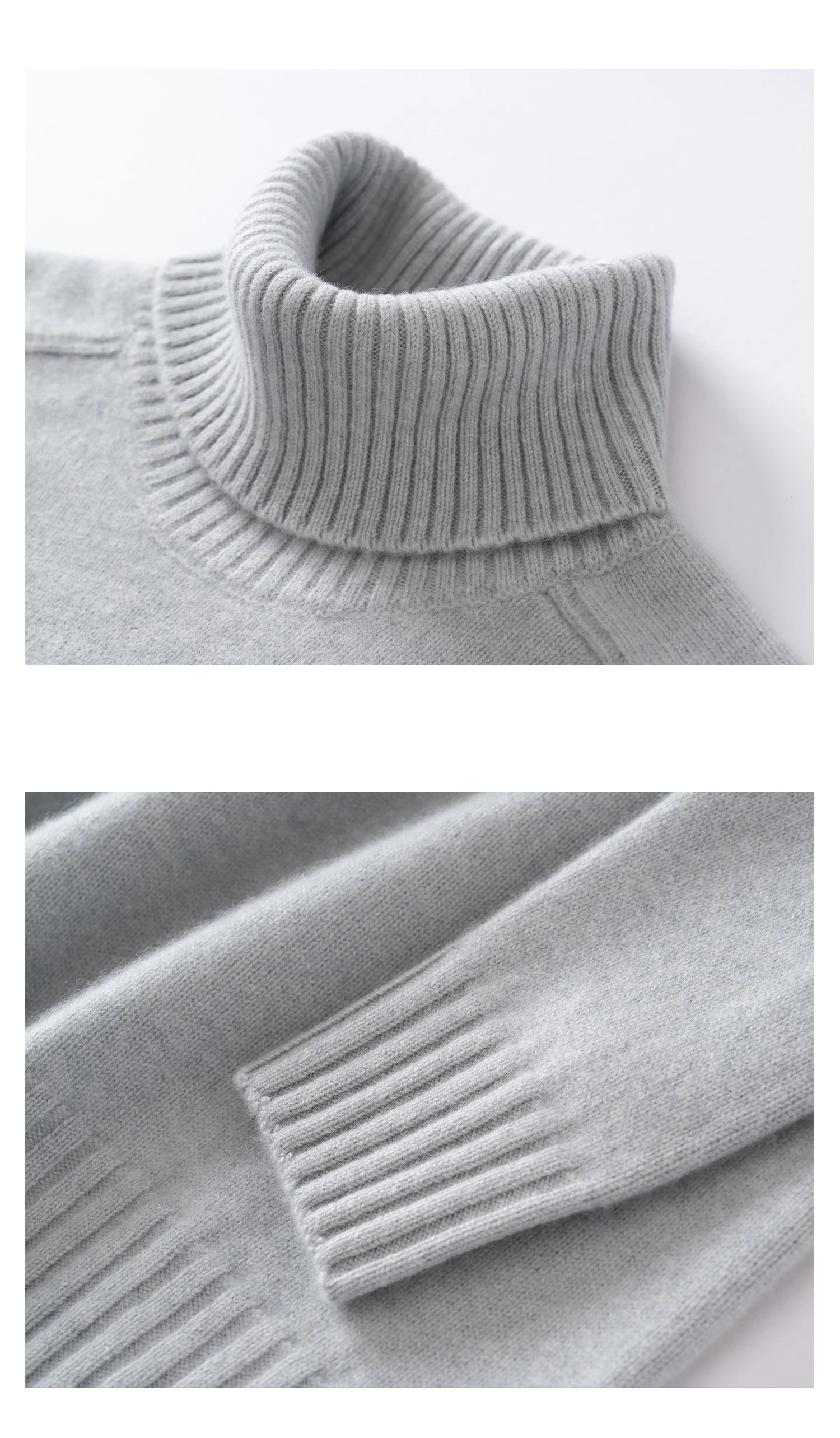 Women's cashmere sweater fabric detail