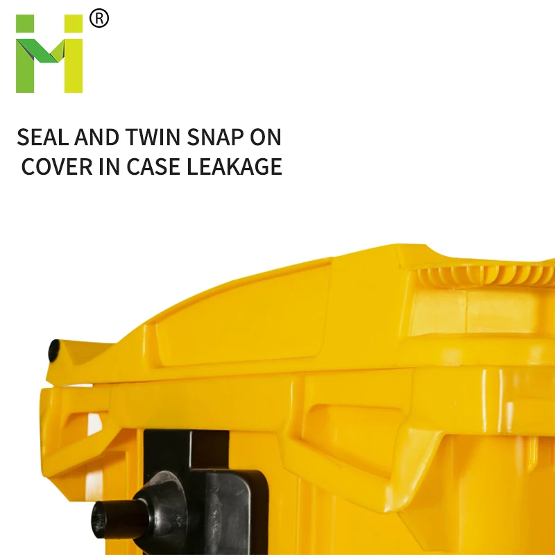 Yellow Garbage Bin 660L 1100L for Hospital Plastic Hazardous Waste Containers Medical Waste Bin