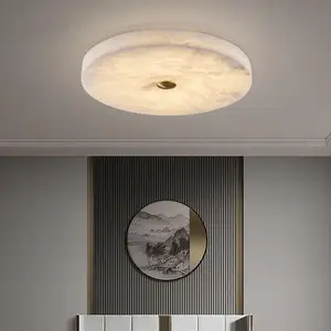 Modern Luxury LED Marble Ceiling Lamp Light Simple Study Corridor Bedroom Room Copper Square Plastic Acrylic for Kitchen