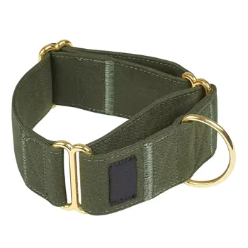 Custom sales of luxury high quality soft cotton and metal D-ring dog collars