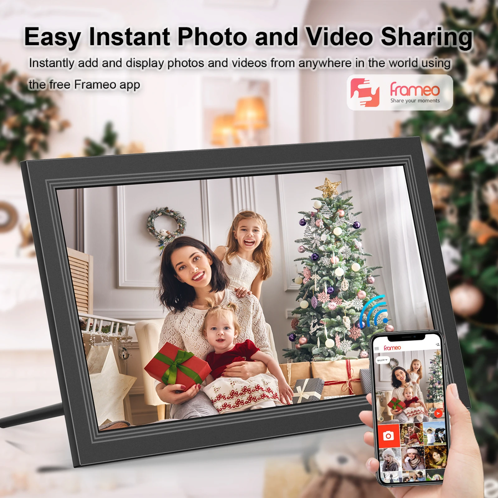 Lively Memories Video Frame IPS Touch Screen Video Player Smart 15 Inch Digital Photo Frame