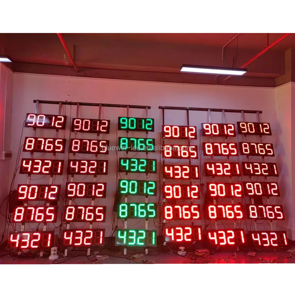 Led Commercial Advertising Display Screen Gas Station Sign Pole for Sale