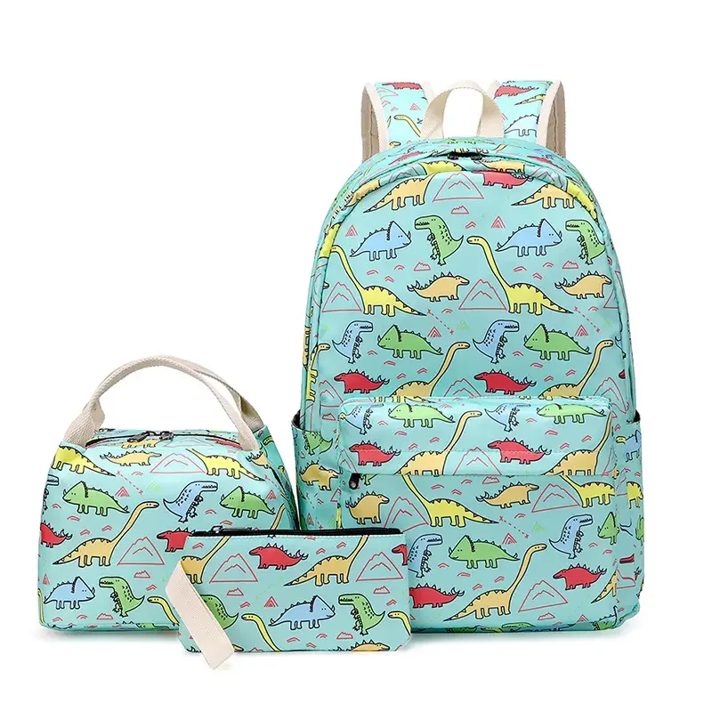 Wholesale Waterproof School Bag Set Kids Bagpack 3-piece Backpack With Lunch Bag for Boys Teenagers