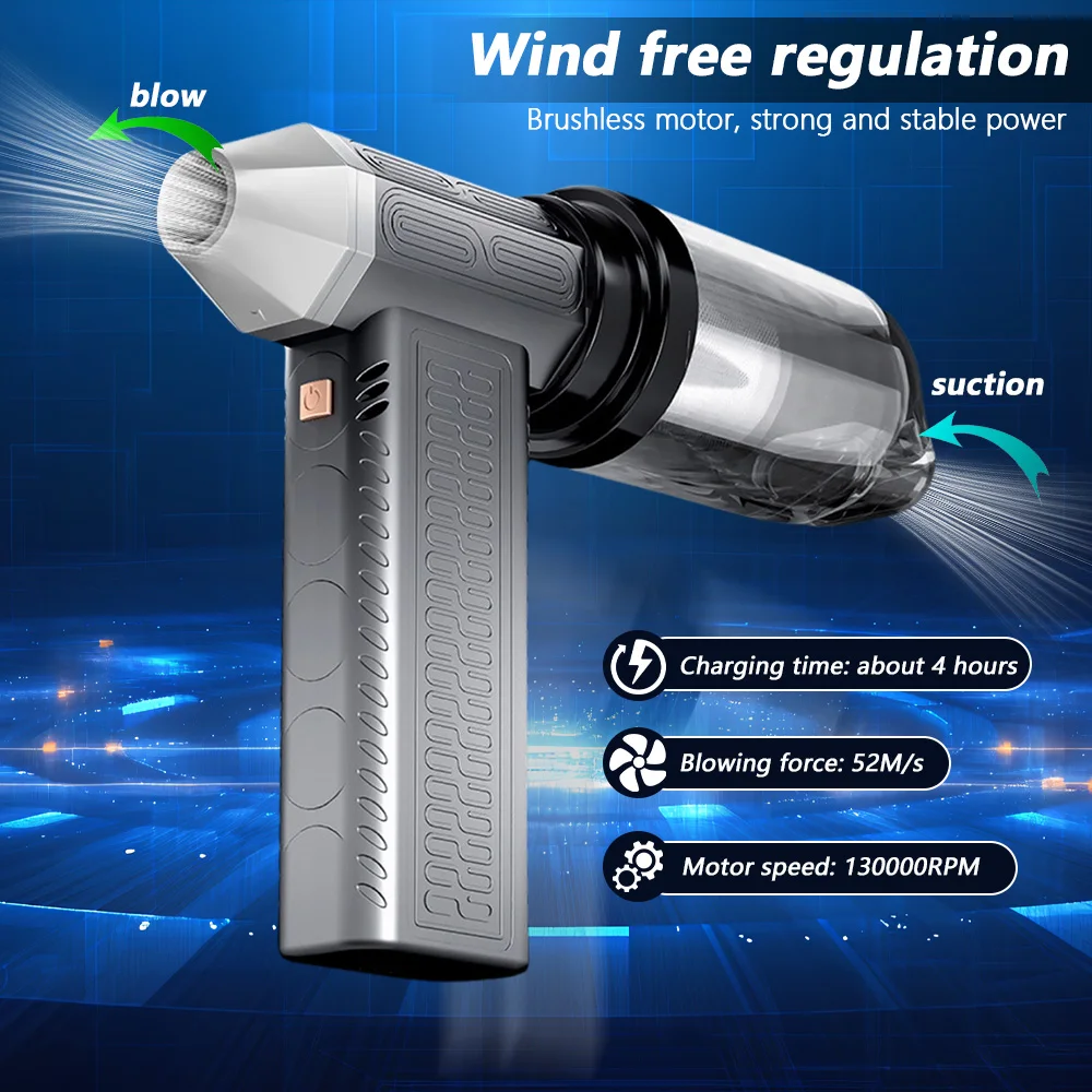 Hot Selling 130000 RPM Mini Cordless for Blower Compressed Air Duster Pro for Car Drying Vacuum Cleaner - view 5