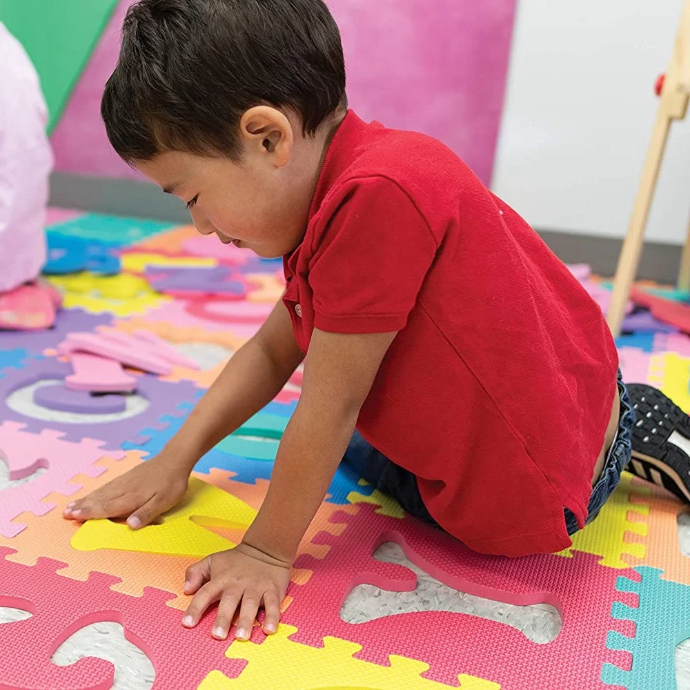 Puzzle Tapis Mousse Bébé 36 Pièces – EVA Antidérapant Avec Lettres Et Chiffres – Multicolore, Certifié CE, Pour Enfants