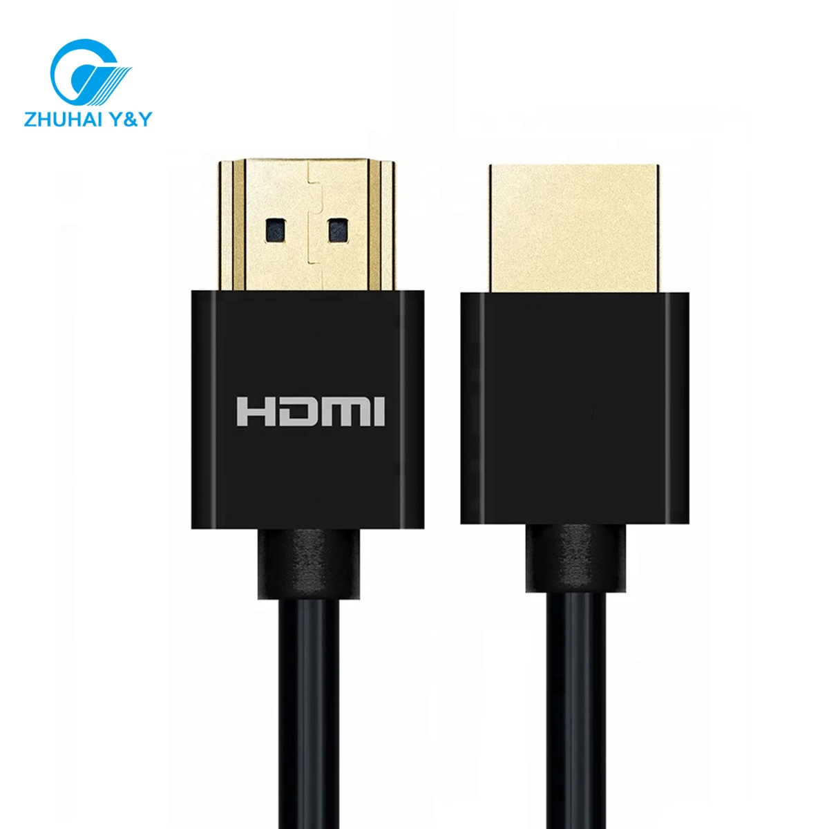 
 Hdmi тонкий кабель, высокопроизводительный и тонкий 19pin 99.9% чистый бескислородный медный оптоволоконный 3D/4K * 2K 1080P и 3D Черный ПВХ  