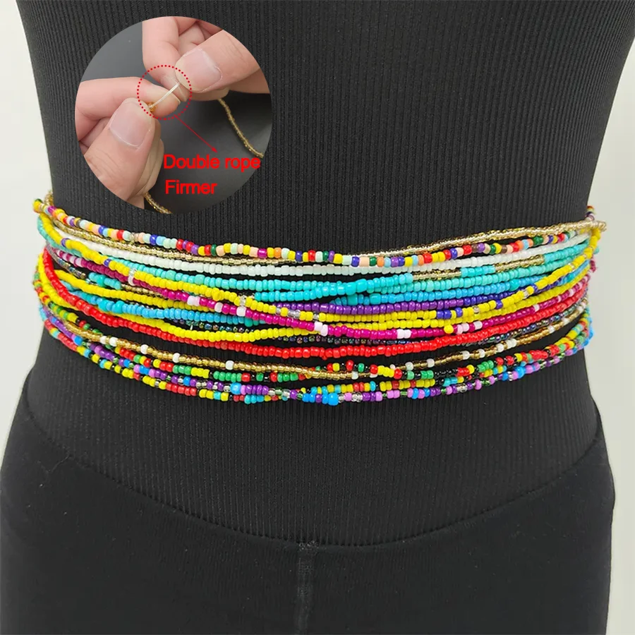 FUNEIA Set 32 Catene Perline Vita - Bijoux Etnici Regolabili Donna - Foto 4