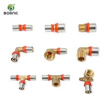 Bornic Free sample Brass Compression Fittings with flare AENOR certificate for plumbing water and gas pex pipe brass gas fitting