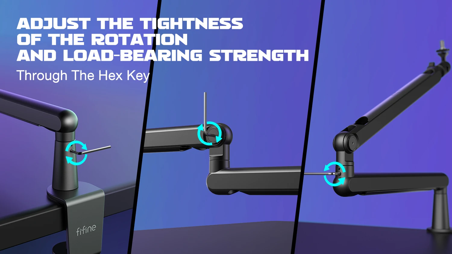 Fifine Bm88 Flexible Arm Mic Stand Sturdy Low Profile Suspension Arm