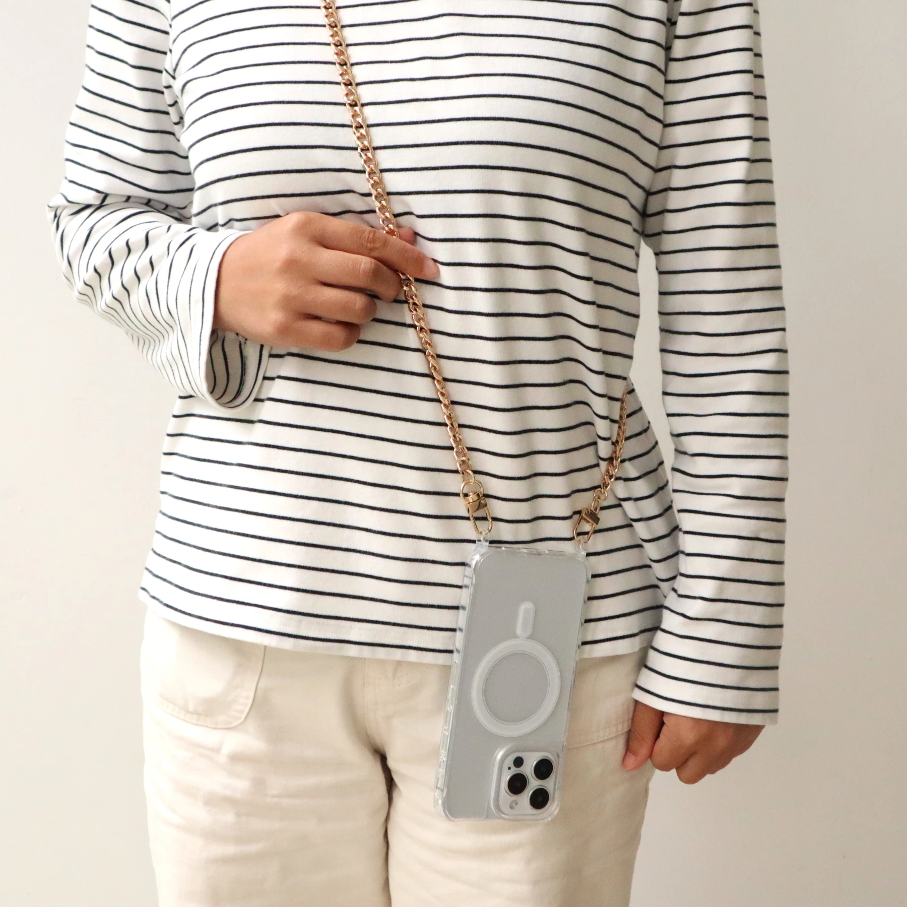 Universal Crossbody Metal Chain Cell Phone Strap Free Sample Phone Case