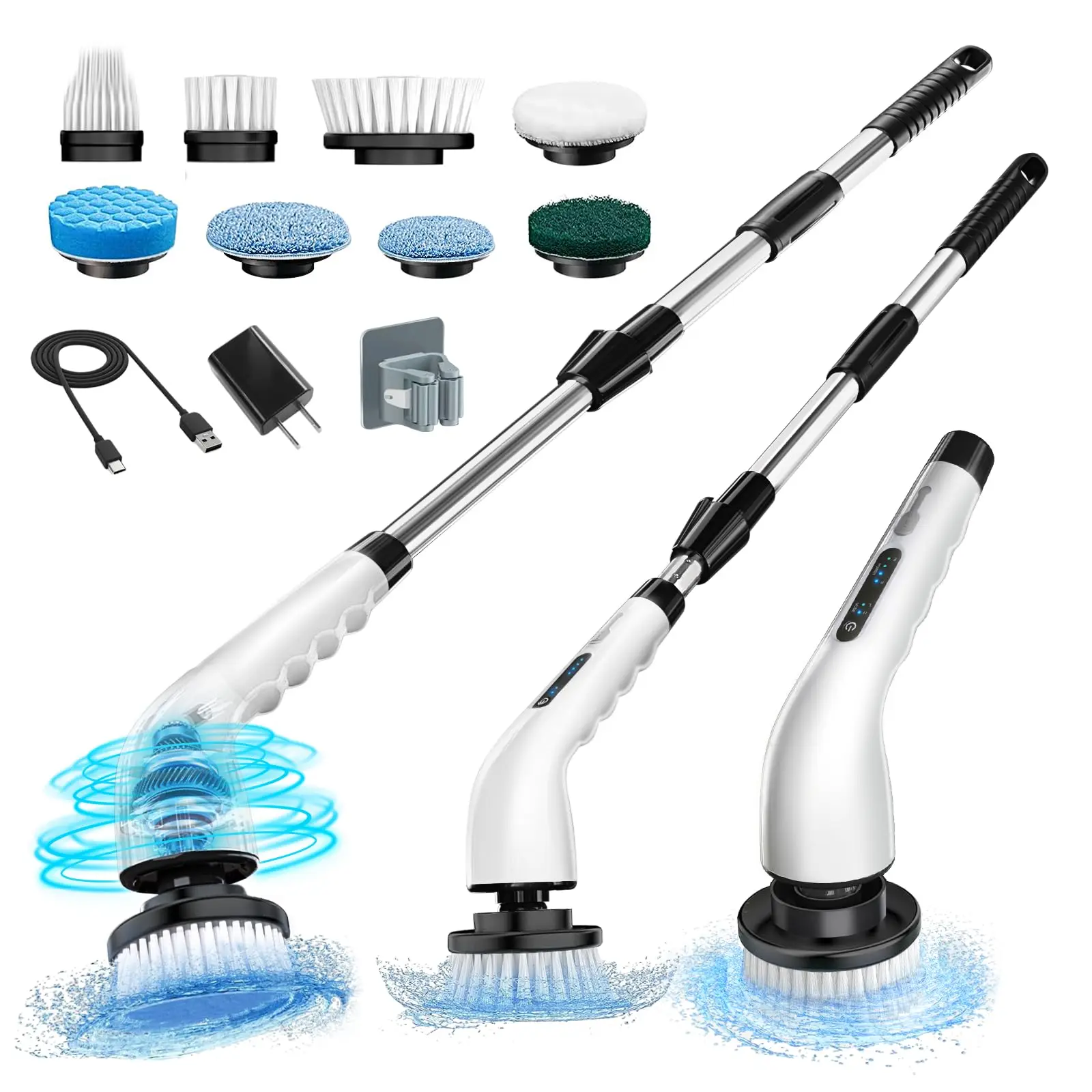 New Arrivals Electric Spin Scrubber Cordless Cleaning Brush With 9 ...