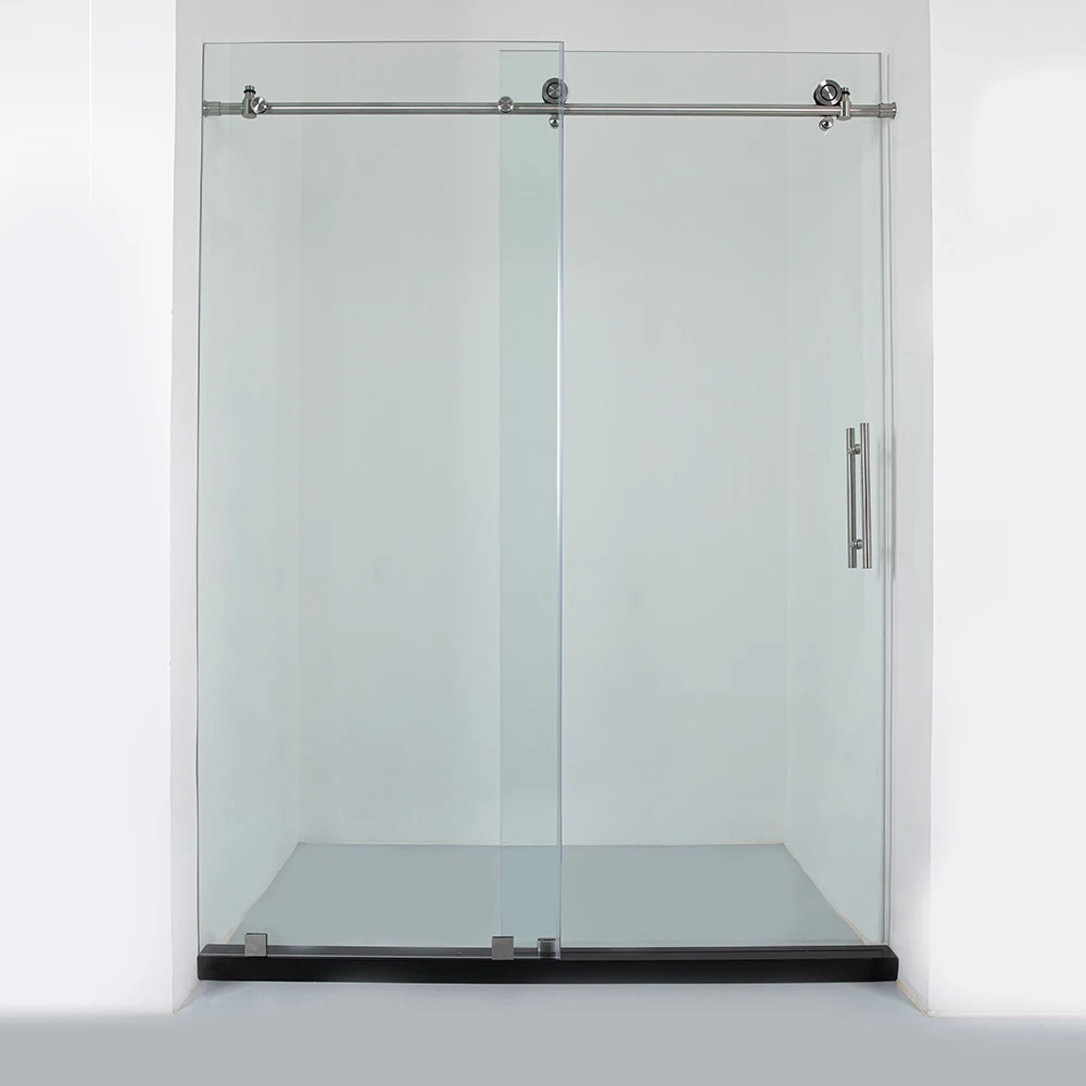 Wholesale Frameless Tempered Glass Shower Room Bathroom Sliding Glass