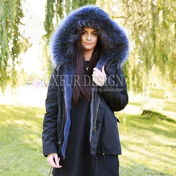 CX-G-P-05 New Design Hot Sale Fashion Women Jacket Waterproof Fox Fur Winter Parka