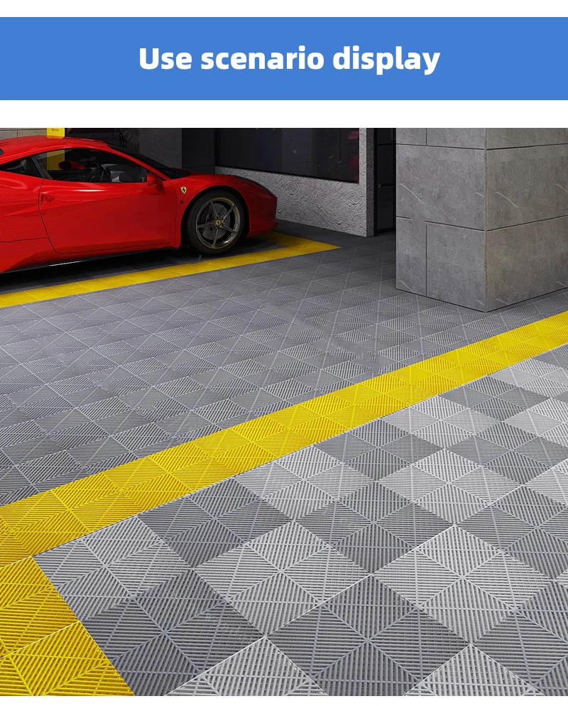 Durable Modular Pp Grate Plastic Garage Floor Mats For Cars Car Wash