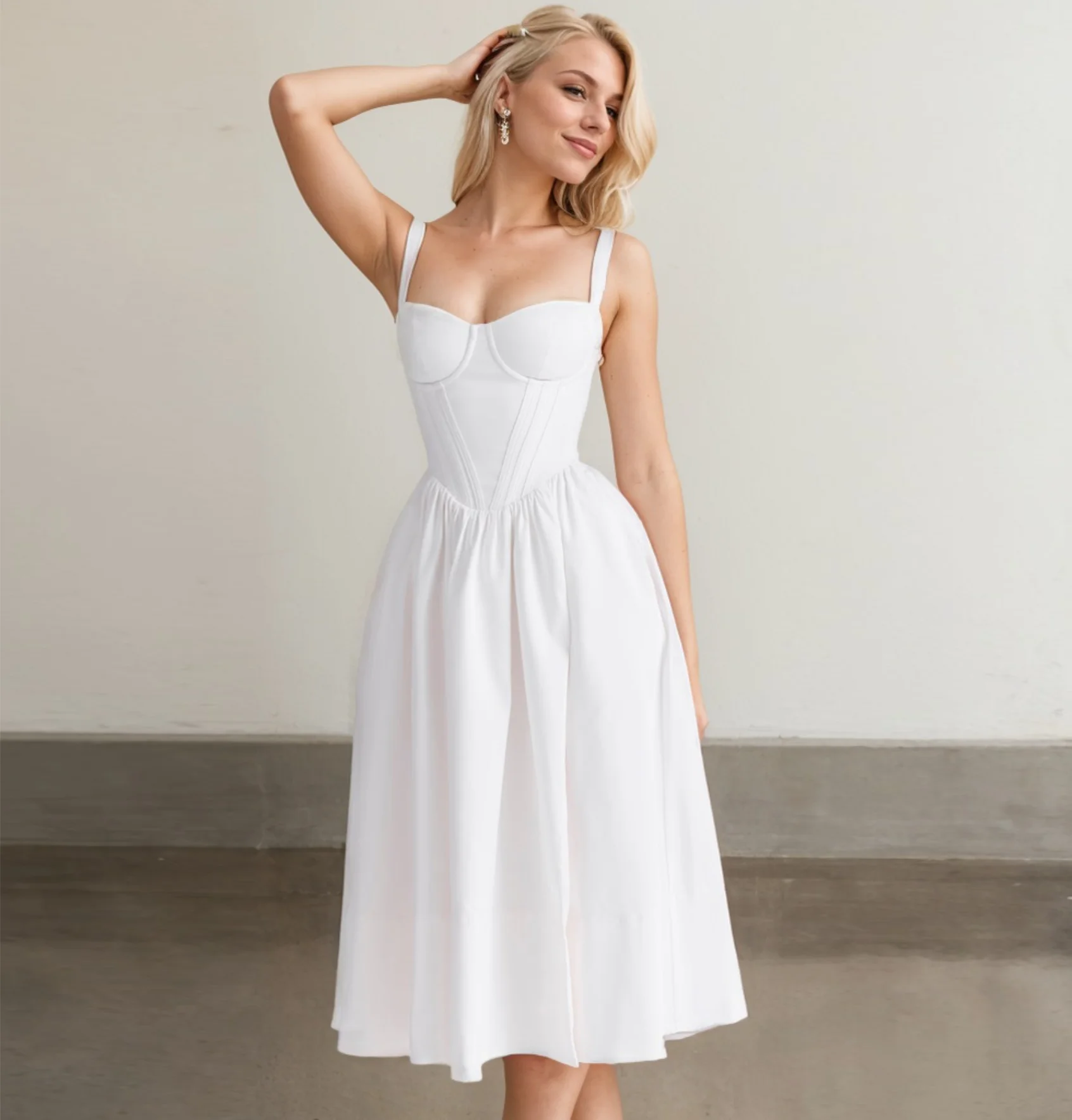 work linen dress Shop Zari Linen Dress - Corset Back Everyday Abaya Dress Linen, Work,  Daily, Abaya Store Near Me | United States, US Delivery | Canada | Germany  | Dubai | Australia
