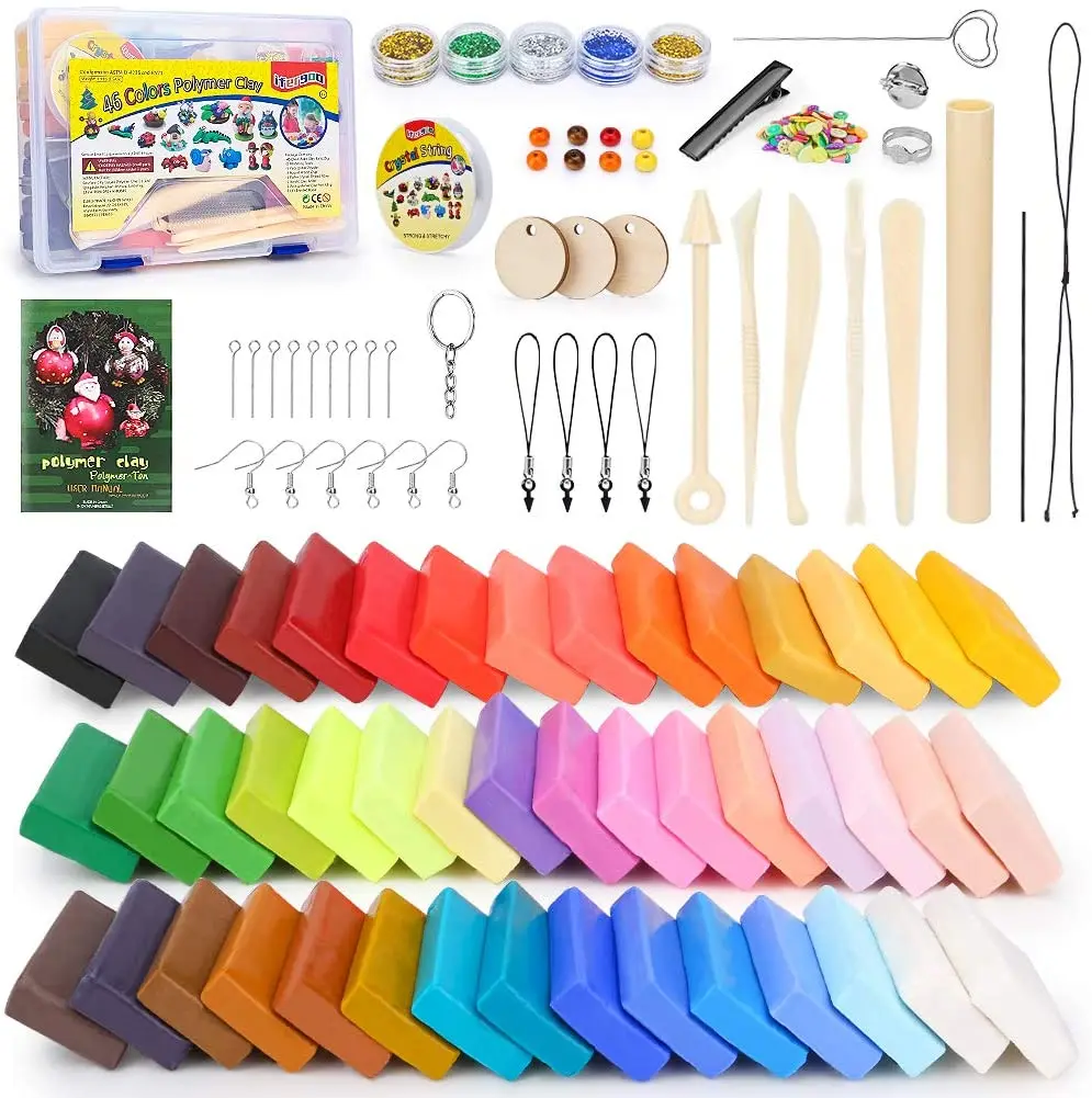 Perfect Kraft Polymer Clay Oven Bake Clay 46 Colors With 5 Modeling Tools And 40 Jewelry Accessories Safe And Nontoxic Mold Buy Polymer Clay Sculpting Make Polymer Clay Animals Modeling Clay Product On Alibaba Com