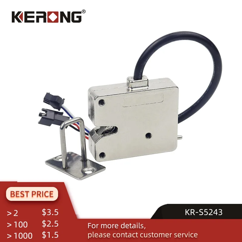 KERONG Small Stainless Steel 24v Solenoid Lock Latch For Gym