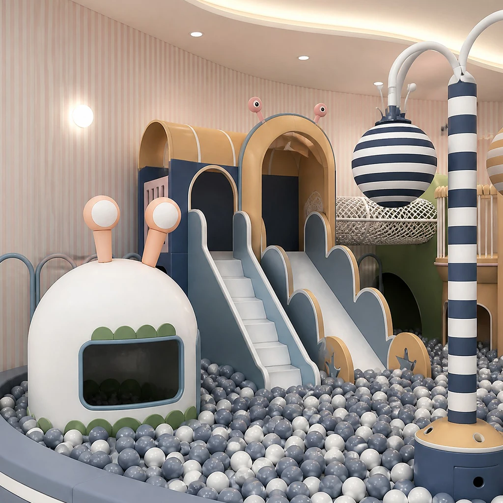 CE Certified Commercial Kids Indoor Soft Play Equipment Naughty Castle Ball Pit Slide Climbing Wall for Shopping Mall OEM