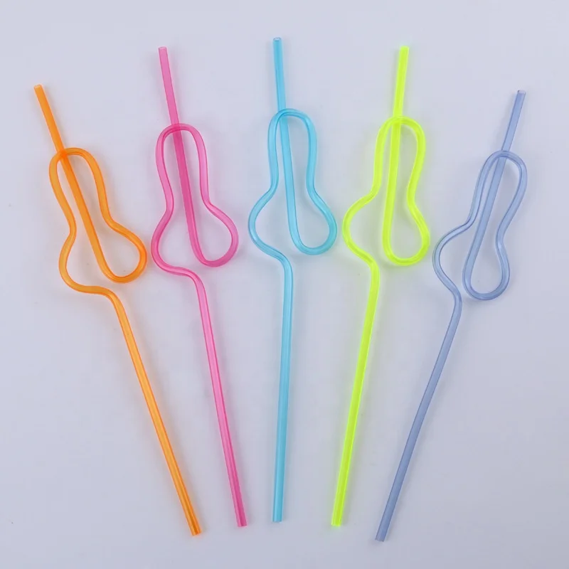 plastic reusable penis straws 10 assorted