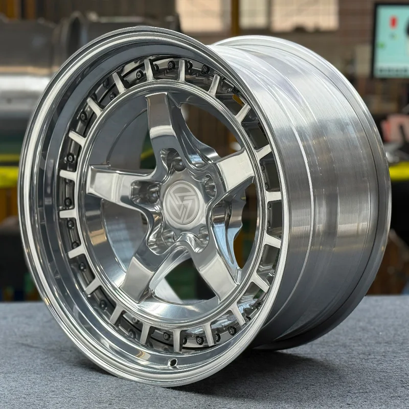 XL 2-Piece Brushed Polished Deep Dish Rim Concave Custom Forged Wheel 5x114.3 5x120 5x112 Car Alloy Wheels for bmw Audi Mercedes - Image 4