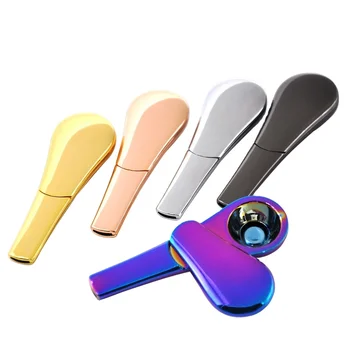 Premium Spoon - Shaped Detachable Metal Mini Pipe with Gift Box & Accessories