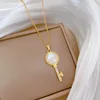 Titanium steel chain + copper micro-inlaid pendant