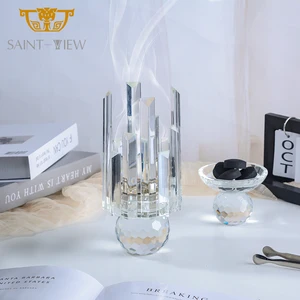 Eid Al-Fitr Arabic Al-Adjha Ramadan Mubkhar Bakhoor Crystal Incense Burner Mubkhara Decor Gift Mubarak Giveaways Manufacturer