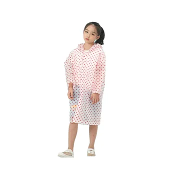 Children's Small Polka Dot EVA Raincoat 3-Color Printed Colorful Poncho for Outdoor Hiking Wholesale