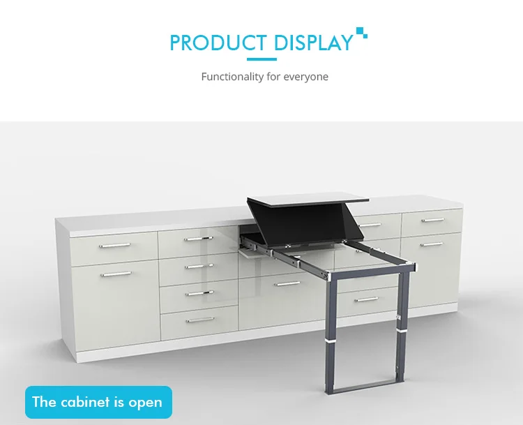 Topcent Custom Sections Foldable Table Mechanism Extending Table