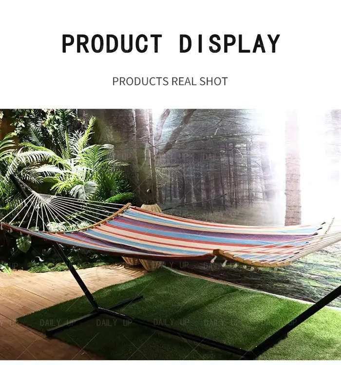 Portable Single Person Hammock With Wear-Resistant Fabric Breathable Comfortable Hammock For Outdoor Park Camping Hiking Leisure