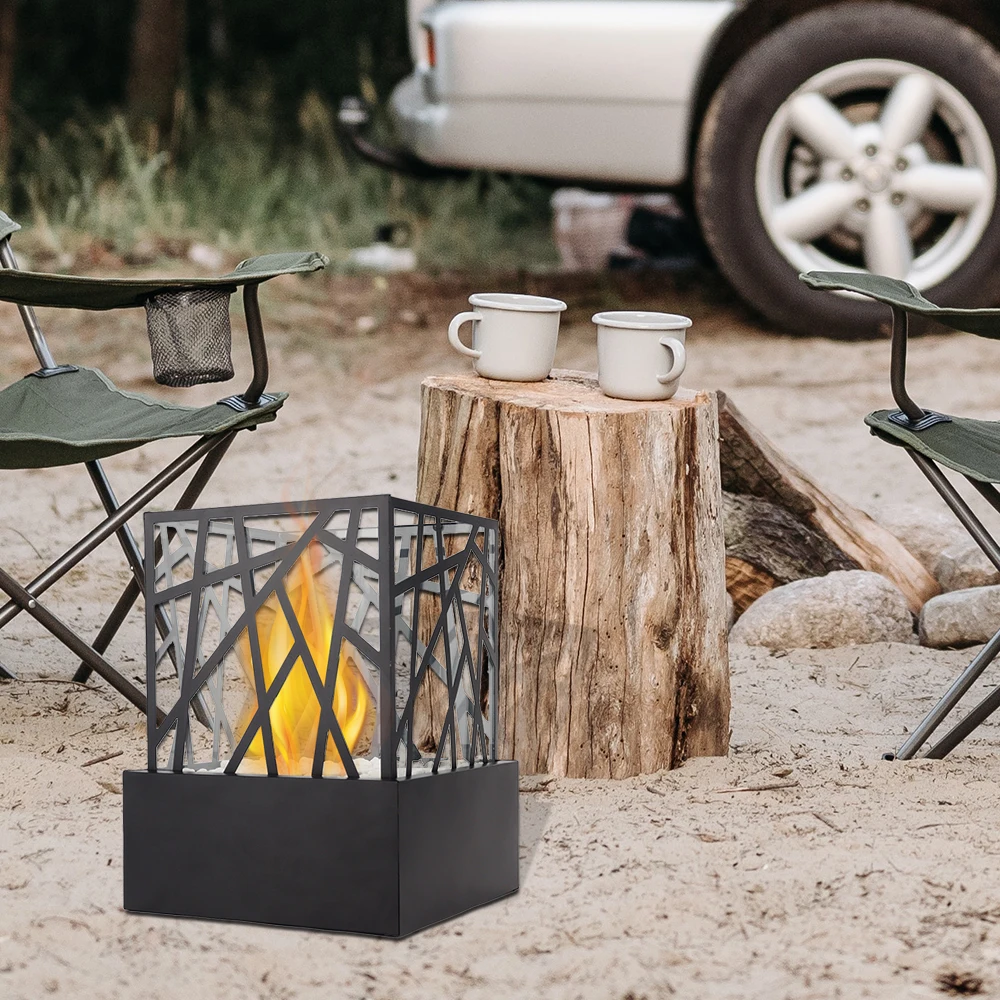 Tabletop Portable Ethanol Fireplace Alcohol Burner Home Patio Balcony Atmosphere Decoration For