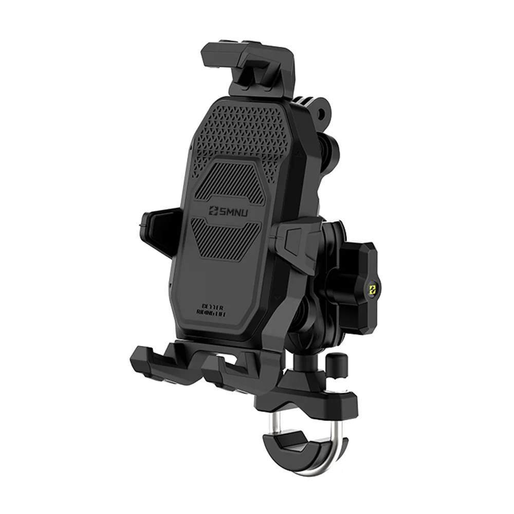 SMNU N1 Series Shock Absorption Push Button Unlocking Adjustable Outdoor Travel Cell Phone Holder for Motorcycle Bike