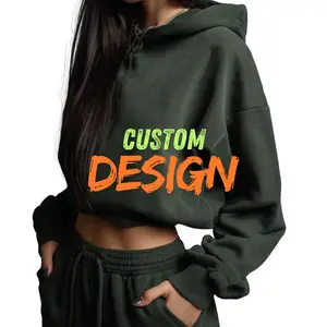 Customizable Two-piece Tracksuit for Women - Oversized Hoodie Paired with Track Pants and Removable Jogging Bottoms