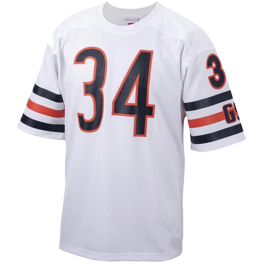 Authentic Men's Walter Payton Navy Blue Home Jersey - #34 Football