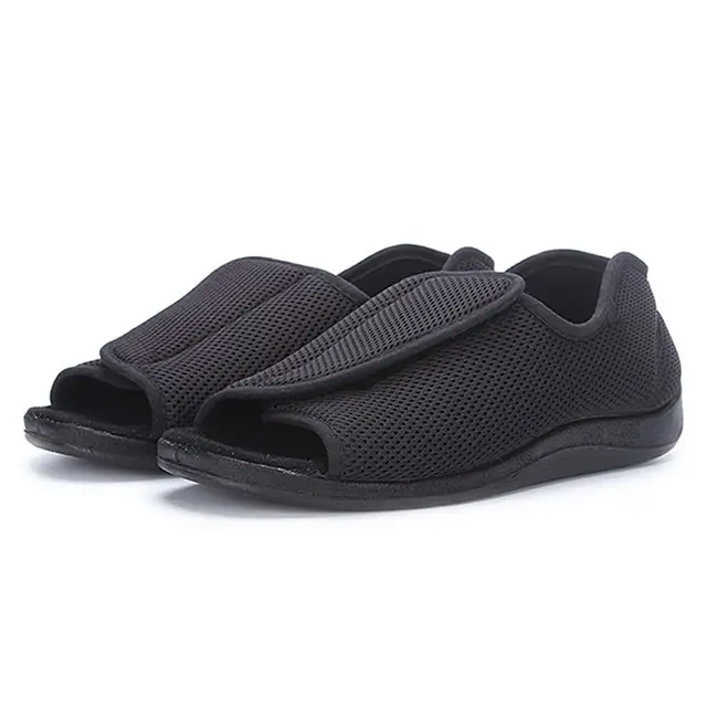 Wholesale Custom Summer Open Toe  Adjustable Orthopedic Medical Slippers Diabetic Shoes Medical Big Size