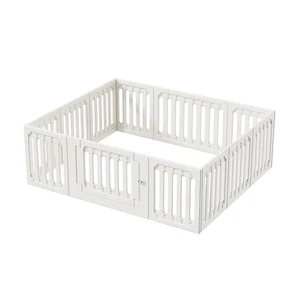 Simple Design Baby Playground Plastic Kids Playpen White Folding Fences for Indoor and Outdoor 10+ 2